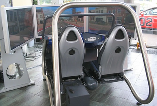 Illustration for article titled Mirage 3D DaVinci Driving Simulator Rig Lacks Wheels, Has Passenger Seat